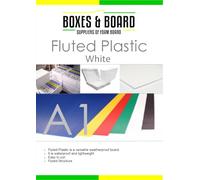 White A1 Fluted Plastic Sheets - 50 Pack - Lightweight Waterproof Display Boards - Rigid Polypropylene Panels for Indoor & Outdoor Signs, Crafts & Exhibitions