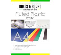 White A4 Fluted Plastic Sheets - 20 Pack (210mm x 297mm) - Special Offer: 10 Sheets + 10 Sheets Free - Weatherproof Polypropylene Signage Panels for Indoor & Outdoor Use, Crafts & Projects