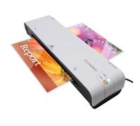 White A4 Laminator with Jam Release - Mains Powered Paper & Card Laminating Machine for Home, Office, Business - Protect Documents, Posters, Images, Projects - H6.5 x W42 x D10cm