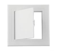 White ABS Inspection Port Panel for Ceiling Wall, Decorative Cover Door for Plumbing For HVAC Electrical, For Easy Install, 100x100mm Opening Size(300x300mm)