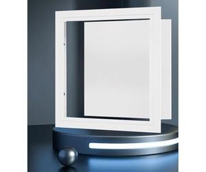 White Access Panel Cover - Click-Open Concealed Plumbing Doors Rectangular Aluminum Inspection Hatch for Indoor/Outdoor Ceiling and Crawl Space Access
