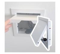 White Access Panel Door for Drywall Push-Button Switch, Wall/Ceiling Service Shaft Inspection Hatch, Bathroom Renovations Plumbing Hatch Box Electrical Maintenance Cover(35x35cm/13.8x13.8in)