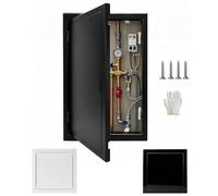 White Access Panel Flush Fit 150 200 250 300 350 400 450 500mm - Wall & Ceiling Inspection Door for Fuse Box Wires Pipes - Concealed Hatch Cover Plate - Opening Flap Access Door(Black,150x300mm)