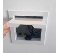 White Access Panel for Shower Drain, 20x22in Pressure-Open Service Cover, Bathroom Siphon Lid, t Water Faucet Cover, Durable Wall Access Door.