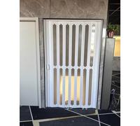 White Accordion Folding Doors Sliding Concertina Door Oak Effect 2472" Wide Perfect for Stairway Closet Pantry58x80in (147.3x203.2cm) SpaceSaving Solution