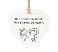 White Acrylic Best Friend Ornament with Heart Shape Pocket Hug Token - Encouragement, Sympathy, and Hard Times Support Gift