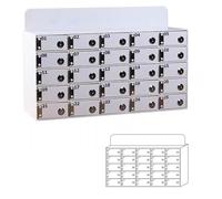 White Acrylic le Phone Lockers with Individual Key Multi-Slot Design for Employee Sto High Capaci for Factories Secure and le Locker Solut.