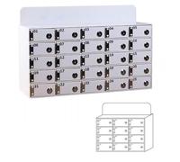 White Acrylic le Phone Lockers with Individual Key Multi-Slot Design for Employee Use Sto for Factories and Offices & Secure Solut