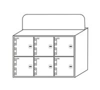 White Acrylic Mobile Phone Cabinet with 40 Compartments, Lockable Door & Keys, Stylish Storage Solution to Protect Your Cell Phones Safely