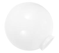 White Acrylic Round Globe Lamp Cover for Outdoor Wall Lights | 9.50 CM Socket Fit, Weatherproof Replacement Shade, Softens Light for Porch and Fence Areas