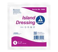 White Adhesive Dressing 6 x 6 Inch Box Of 25 By Dynarex