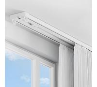White Adjuble Double Track Ceiling Mount ain Rails for Room Divider - 70-600cm/2.2-19.6ft, 180cm (2 x 90cm) - Easy Inllat, Perfect for ains and Room Separat
