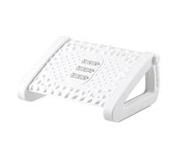 ,White,Adjustable Foot Rest, Ergonomic Desk Footrest with Textured Massage Surface, 6 Adjustable Height Foot Stools for Home Office Travel, Posture-Improving and Anti Fatigue Leg Support Accessories