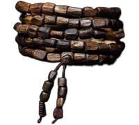 White Agarwood Natural-Shaped Prayer Beads Multi-Strand Sinking Grade
