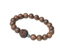 White Agarwood Sinking Single-Strand 10mm Bead Bracelet