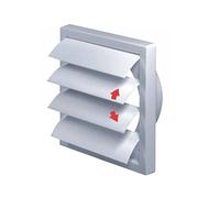 White Air Vent Grille 150mm / 6" inch Duct Pipe Gravity Flaps - Wall Outlet Ventilation Cover.