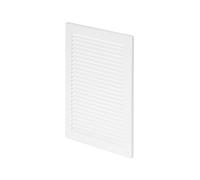 White Air Vent Grille 180mm x 250mm with Fly Screen/Mesh Ducting Ventilation Cover 7" x 8 inch Grid TRU4