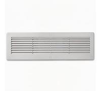 White Air Vent Grille 460mm x 110mm with Fly Screen, Flat Duct Cover with Anti-Insect Mesh, for Wall, Door and Ceiling, ABS Plastic,