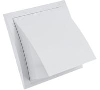 White Air Vent Grille With Gravity Flap 190mm X 190mm / 125mm