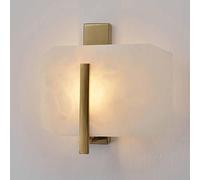 White Alabaster Sl nd Unique Wall Sconce Marble Wall Mount Light Brass Bathroom Vanity Lighting Fixture Natural Stone Wall Lamp for Bedside Living Room Hotels y Gold