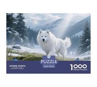White Alaskan Malamute DogColorful 1000-Piece Puzzle Pet Dog- Craft A Striking Wall Piece While Enjoying Together-time at Home, Family Game70x50cm/1000pcs