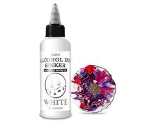 White Alcohol Ink for Epoxy Resin, 100ml Concentrated White Color Alcohol-Based Resin Ink for Resin Art, Tumblers, Resin Petri, Alcohol Paint Dye for Coaster, Painting, Yupo, Resin Art