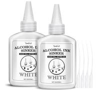 White Alcohol Ink for Epoxy Resin - 110ml White Color Based Resin Ink for Resin Petri, Resin Tumblers, Coaster Making, Alcohol Paint Epoxy Pigment for Painting, Yupo, Resin Art
