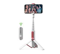 (White) All In One Portable bluetooth Selfie Stick