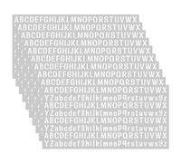 White Alphabet Stickers 0.5 Inch, 10 Sheets Self-Adhesive Vinyl Letter Decals A-Z Uppercase Lowercase for Labelling Storage Boxes Envelopes Scrapbooks Planners Journals Crafts Kids School Use