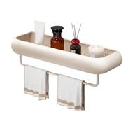 White Aluminium Bathroom Rack Adjustable Height No Drill Shower | Bathroom Shower Shelf Kitchen Spice Rack Organizer Wall Mounted Corner Rack Rust for proof Aluminum Storage