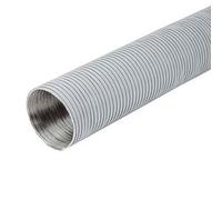White Aluminium Flexible Hose 125mm / 3M