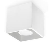 White Aluminium Square Ceiling Light, LED GU10, 10x10x10 cm Modern Loft Design S [EEK: A+++]