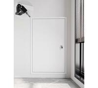 White Aluminum Access Door Lockable, Electric Power Cord Hatch Panel, 16x16 20x30 24x24 24x32 24x36 30x30 in Large Drywall Panel with Key(20x20in)