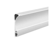White Aluminum Baseboard LED Lighting - Decorative Indirect Crown Molding Fixture, 6.5m/21.3ft Diffuser Channel for Wall/Ceiling Edge, Modern Skirting Light