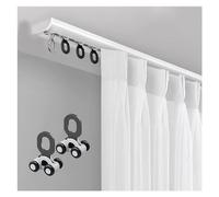 White Aluminum Ceiling Track for Curtains, 4ft 5ft 6ft 7ft 10ft 12ft 14ft 15ft 20ft Ultra-Thin Sliding Curtain Rail System, for Li
