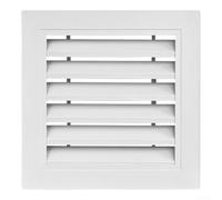 White Aluminum Fixed Louvered Ventilation Opening For Attic Shed Wall For Eave Door Efficient Airflow Animal Protection Various Sizes Available(400 * 400mm)