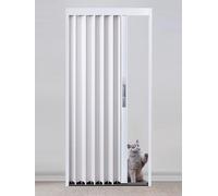 White Aluminum Folding Sliding Barn Door for Bedroom Kitchen or Bathroom - Lockable Room Divider 30x40in (76x101cm) - Stylish Interior Door Solution