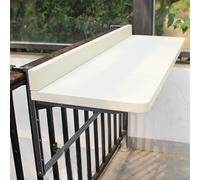 White Aluminum Outdoor Folding Table, 80x39cm, Adjustable 5 Height Positions, Stylish Picnic Table, Lightweight & Portable for Camping, Beach, BBQ, Garden Use