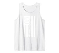 White American Flag On A White Tank Top