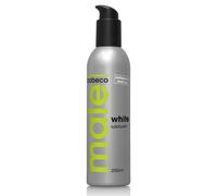 WHITE Anal Lubricant Cobeco MALE Water Based White Gel 250ml Pump Dispenser