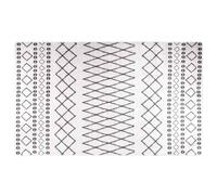 vidaXL Rug Washable Black and White 120x170 cm Anti Slip