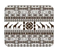 White and Black African Patterns Personalized Rectangle Mouse Pad
