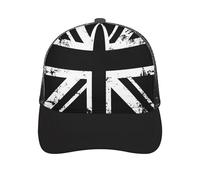 White and Black British Flag Unisex Trucker Cap Baseball Caps Mesh Back for Women Men Summer Visor Hat Black-Style