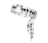 White And Black Cow Sports Headband Double-Sided Head Wrap Breathable Sweat Wicking For Running Tennis Cycling