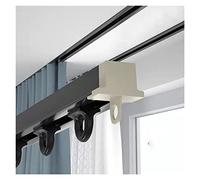 White and Black Metal Curtain Tracks for Ceiling Mount Prefabricated Hidden Sliding Rail System Divider Rod Complete Kit for Easy Installation