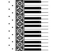 White and Black Piano Tile Polka Dot Notebook: 120-Page Lined Journal for Music Lovers, Piano Students, Teachers, Musicians, School, College, Writing, Notes & Sketching (8.5" x 11")