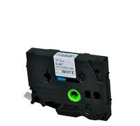 White and Black Polyolefin Heat Shrink Tube Label Tape Compatible with Brother PT-E300, PT-E500, PT-E550W Series - 11.7 mm × 0.5 for M, Indoor/Outdoor Use