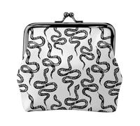 White and black snake Print Lightweight Women Coin Purse Exquisite Waterproof Small Pouch for Coins Cards