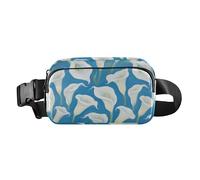 White and Blue Calla Lilies Fashionable Crossbody Bag Waist Packs for Women Men Teens Small Cross Body Bag Belt Pack with Adjustable Strap for Workout Running Hiking