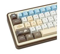 White and Blue Cherry Profile PBT Keycaps, Five Side Dye Sublimation, 145 Keys Western Cowboy Theme for Cherry MX Switches ANSI US Layout Mechanical Gaming Keyboard
